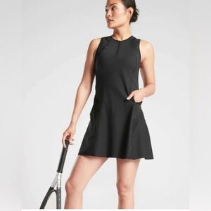Athleta Match Point Dress in SuperSonic Black Size Medium tall